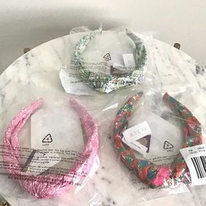 J. CREW Liberty London Print Knot Headbands Set of Three New With Tag